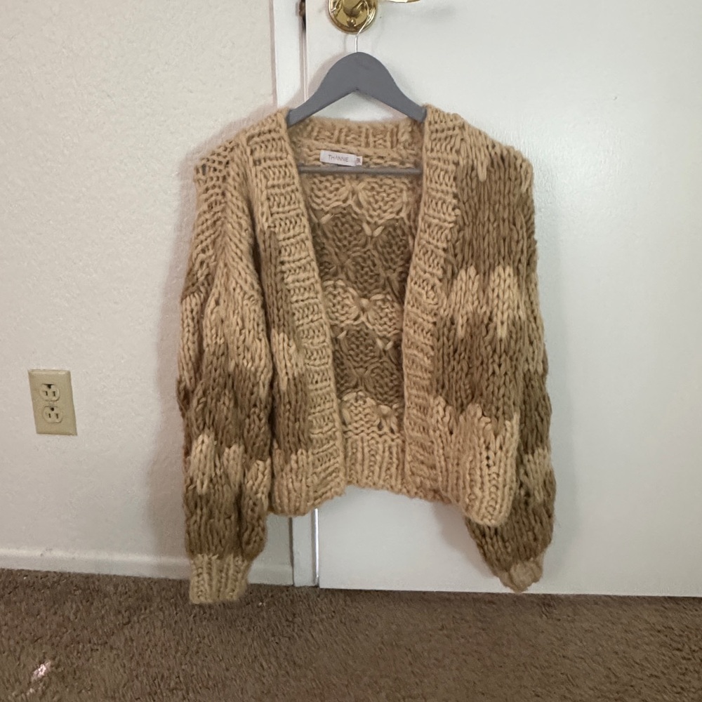 VRG GRL Lover Knit Cardigan in Natural